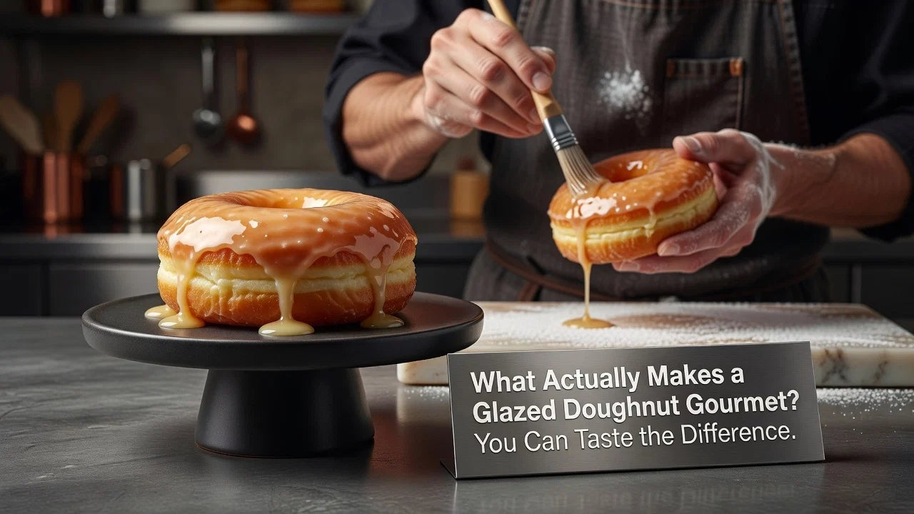 Professional header image for list-based article: What Actually Makes a Glazed Doughnut Gourmet? You Can Ta...