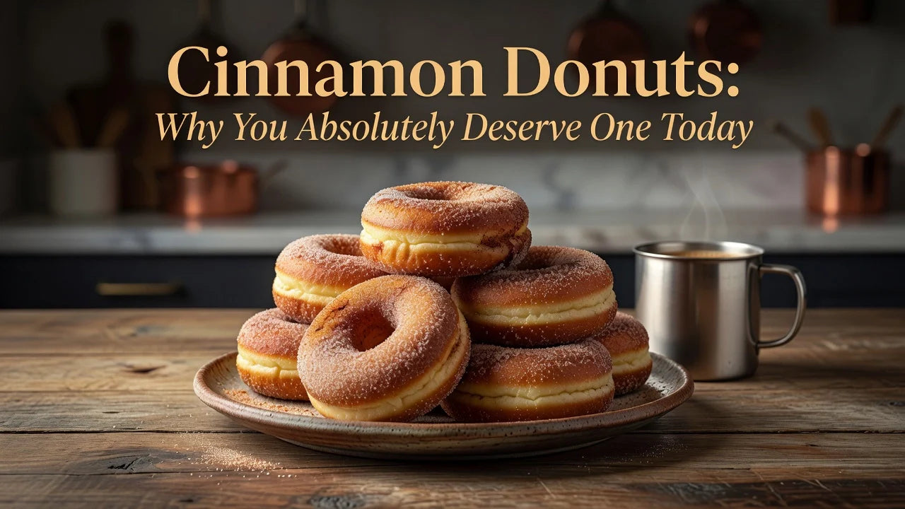 Professional header image for list-based article: Cinnamon Donuts: Why You Absolutely Deserve One Today