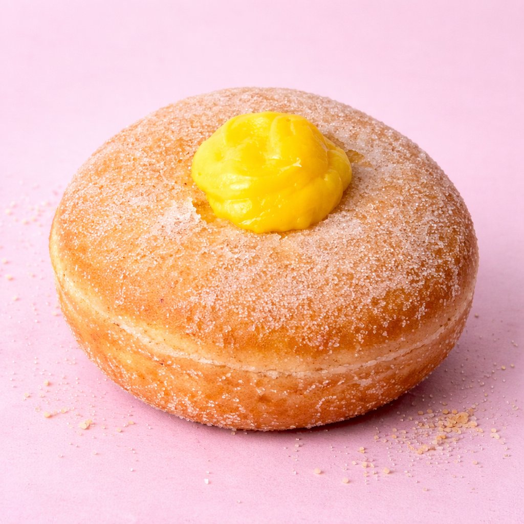 Lemon Filled Doughnuts - Vegan